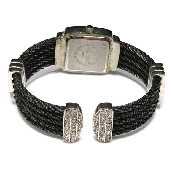 Vintage Chico's Cuff Watch Rhinestones, Needs Battery, 6 1/2 Inches - Picture 3 of 14